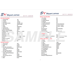 B777 Checklistもございます