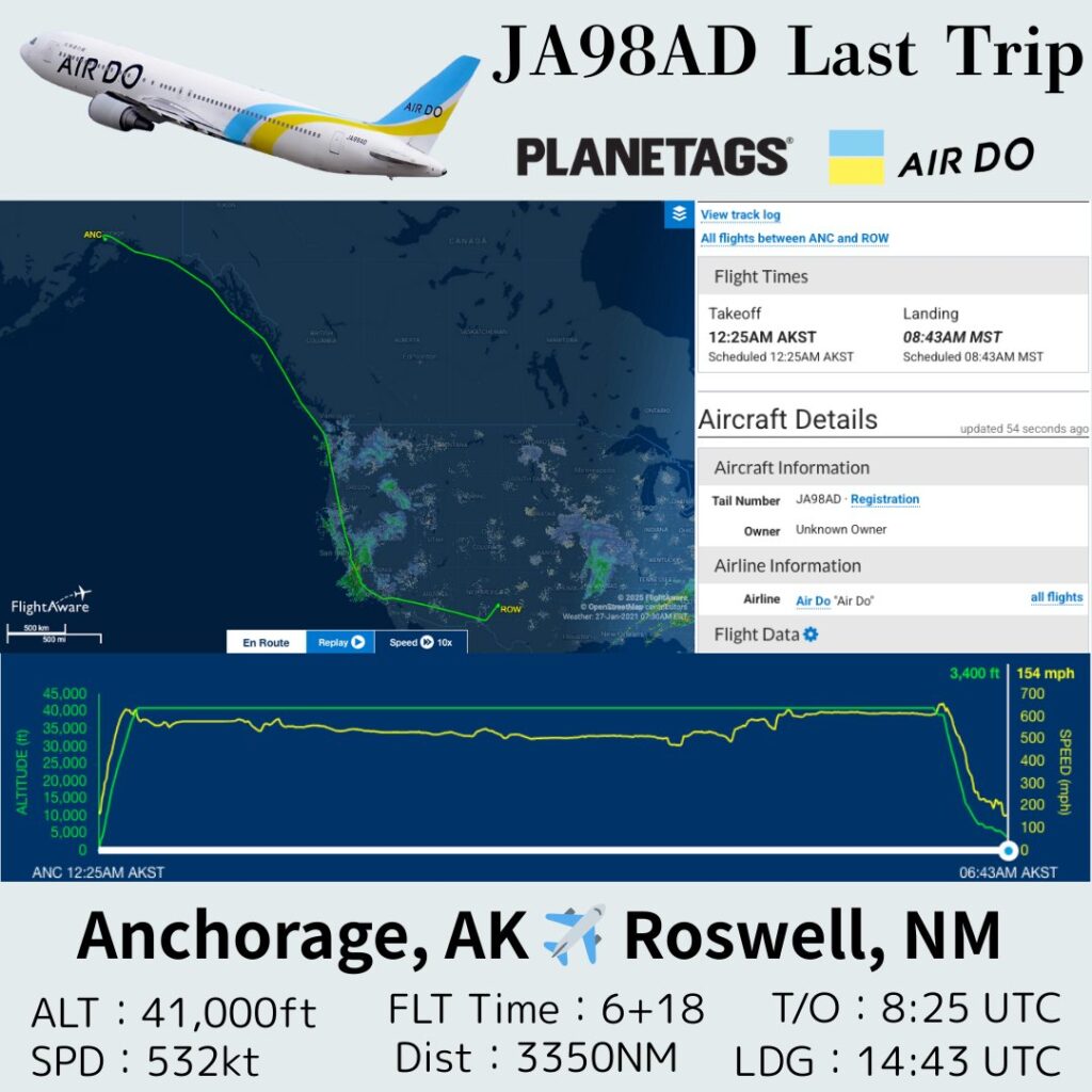 一部完売！】PLANETAGS B767 JA98AD AIRDO プレインタグス エアドゥ